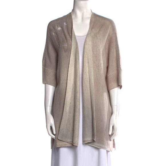 ✨ Raquel Allegra Distressed Cashmere Cardigan Sweater - Picture 1 of 7